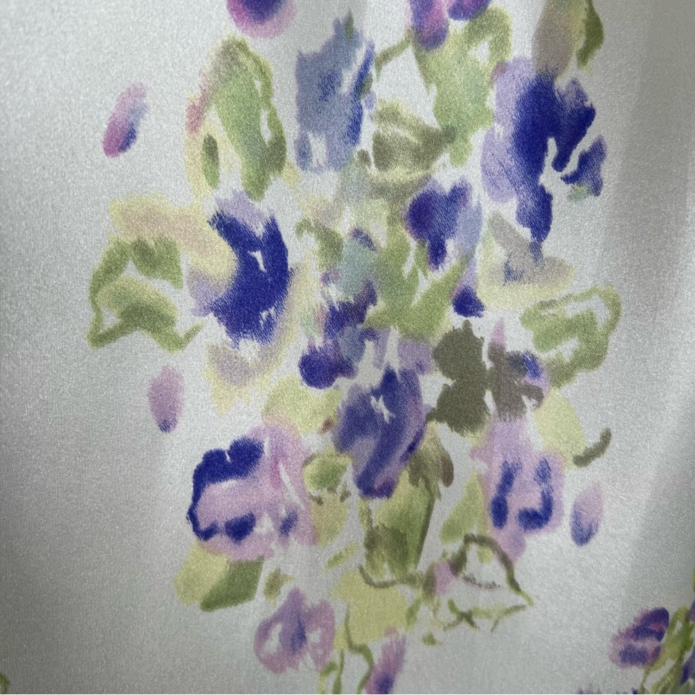 Natori for Saks Fifth Avenue Cream and Purple Floral Print Slip Dress Chemise 1X - Picture 4 of 16